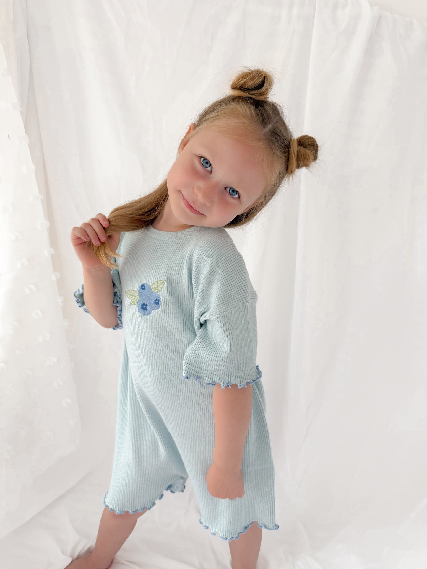 Blueberry playsuit | oversized blue playsuit