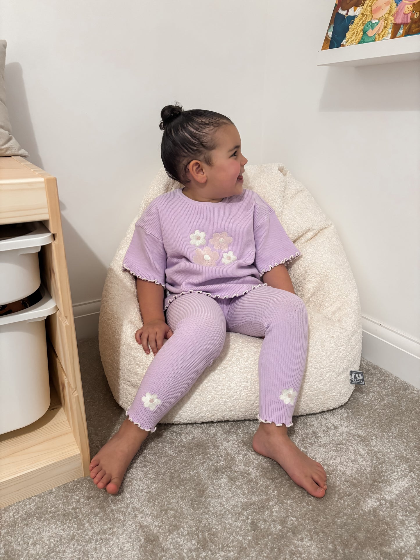 Posie top | girls lilac knit oversized top