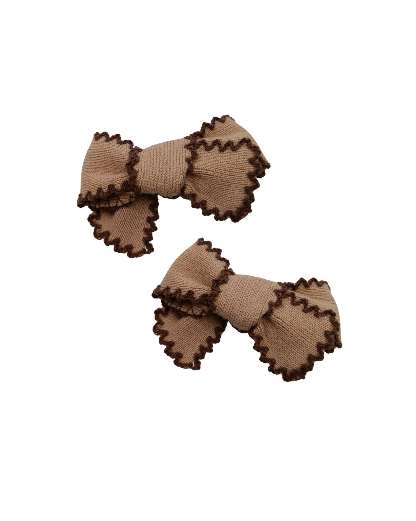 Marlow bows | brown knit matching bows 2pc