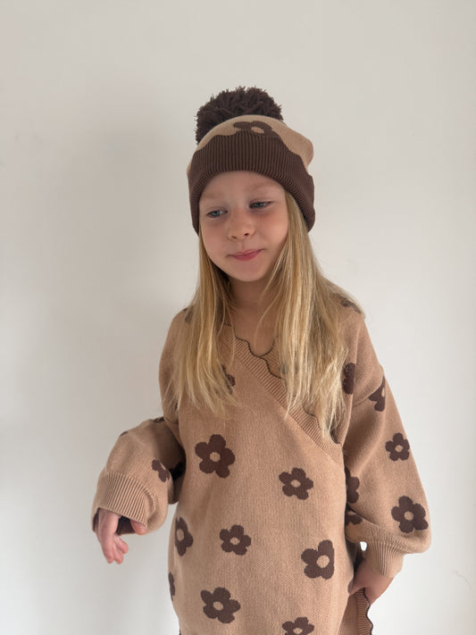 Marlow Bloom CARDIGAN | brown floral wrap cardigan