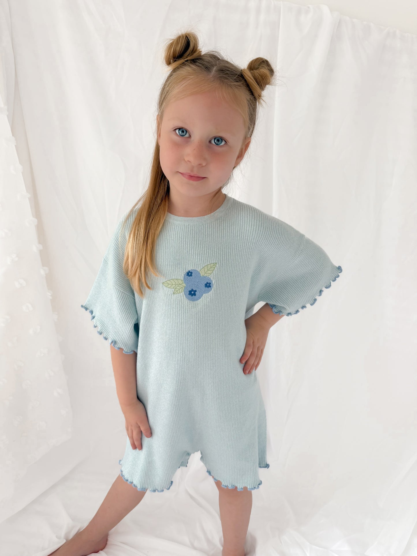 Blueberry playsuit | oversized blue playsuit