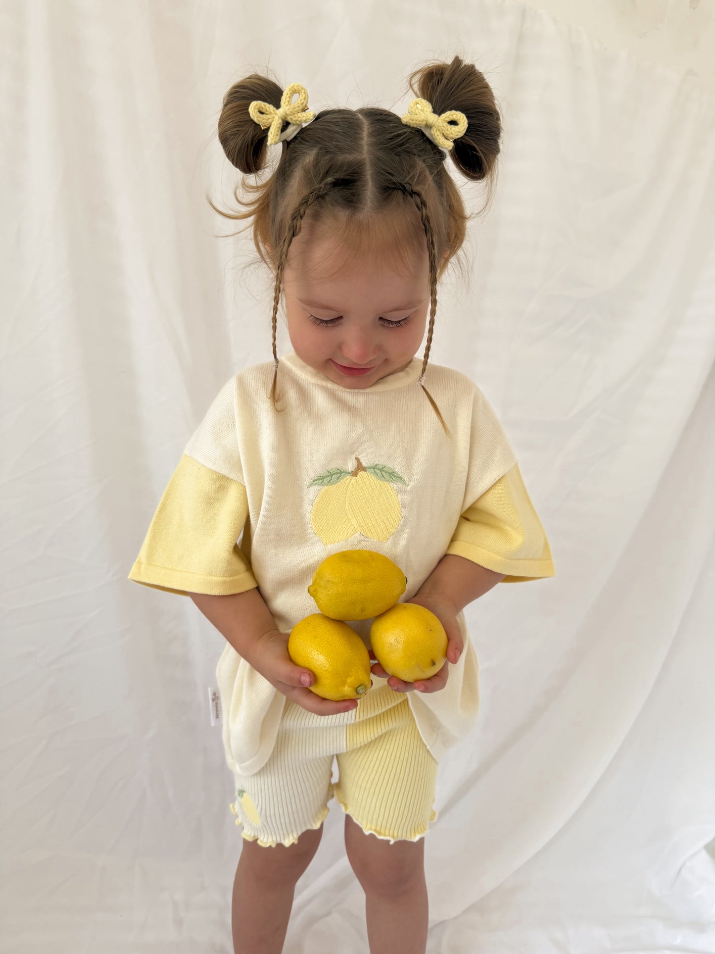 Lemon bike set | girls lemon oversized tee and cycle shorts
