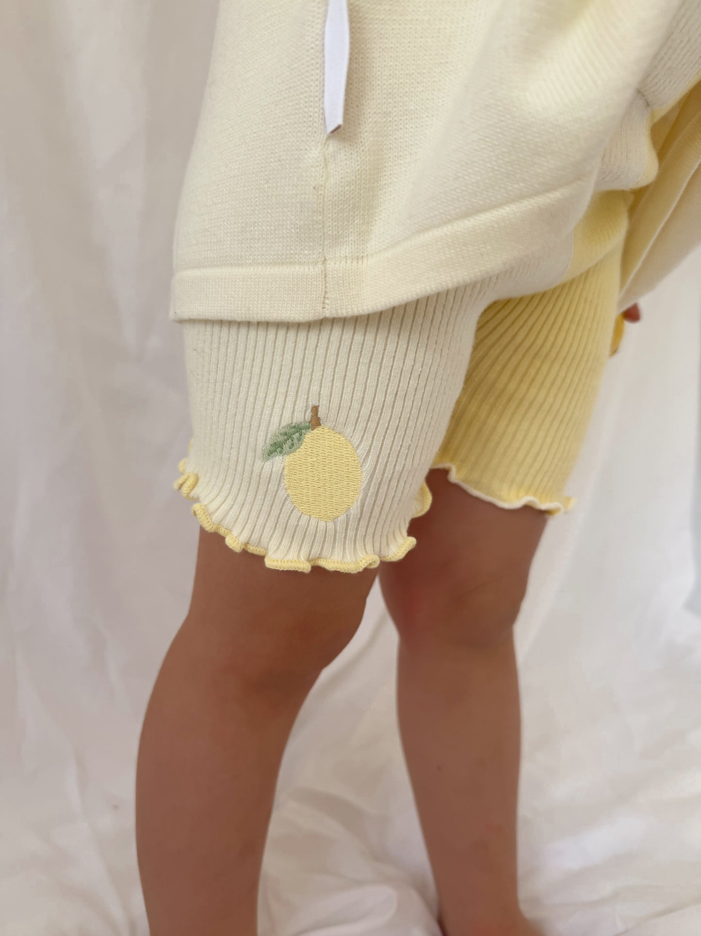 Lemon bike set | girls lemon oversized tee and cycle shorts
