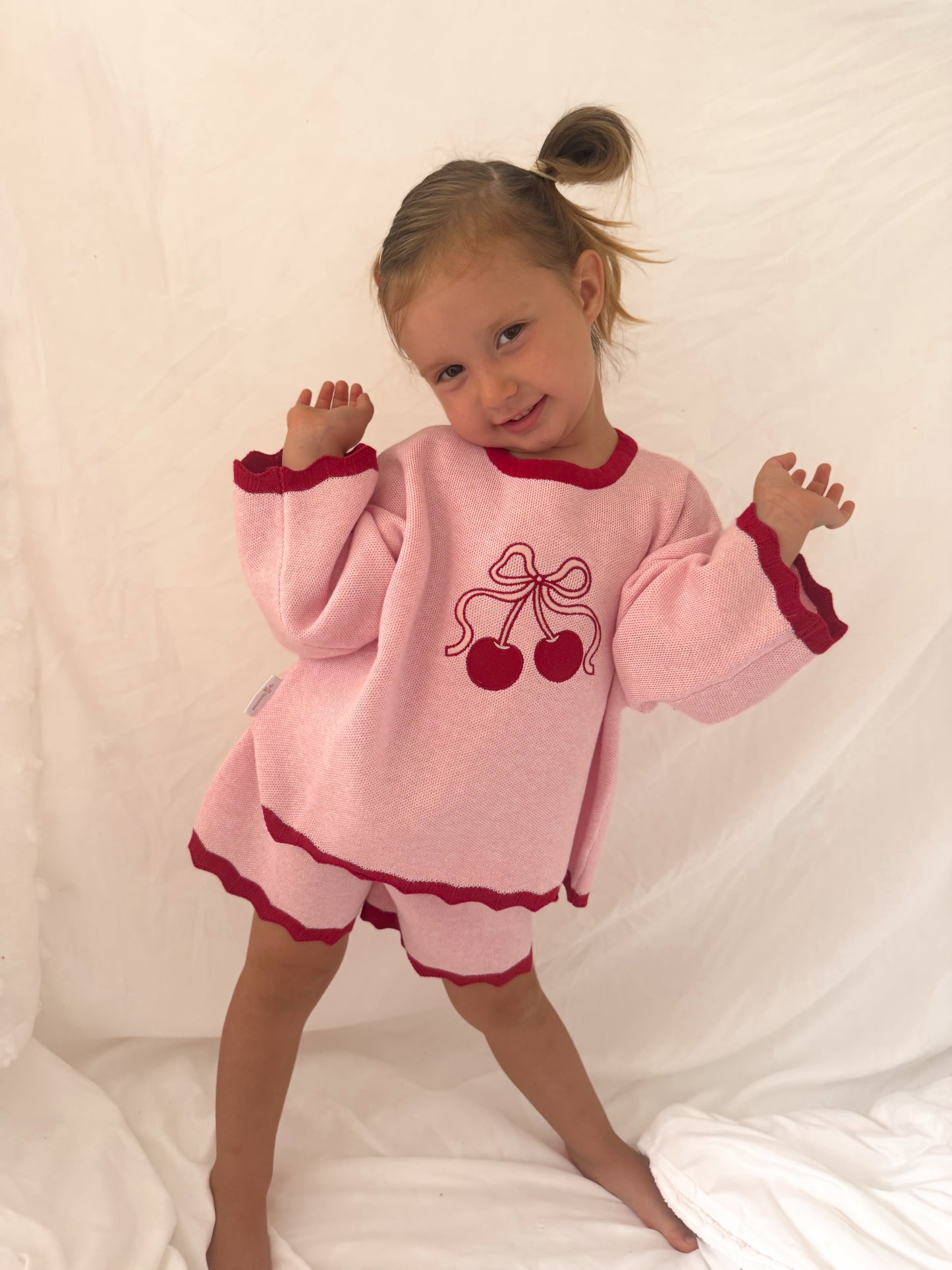 Cherry SHORTS | girls pink and red shorts