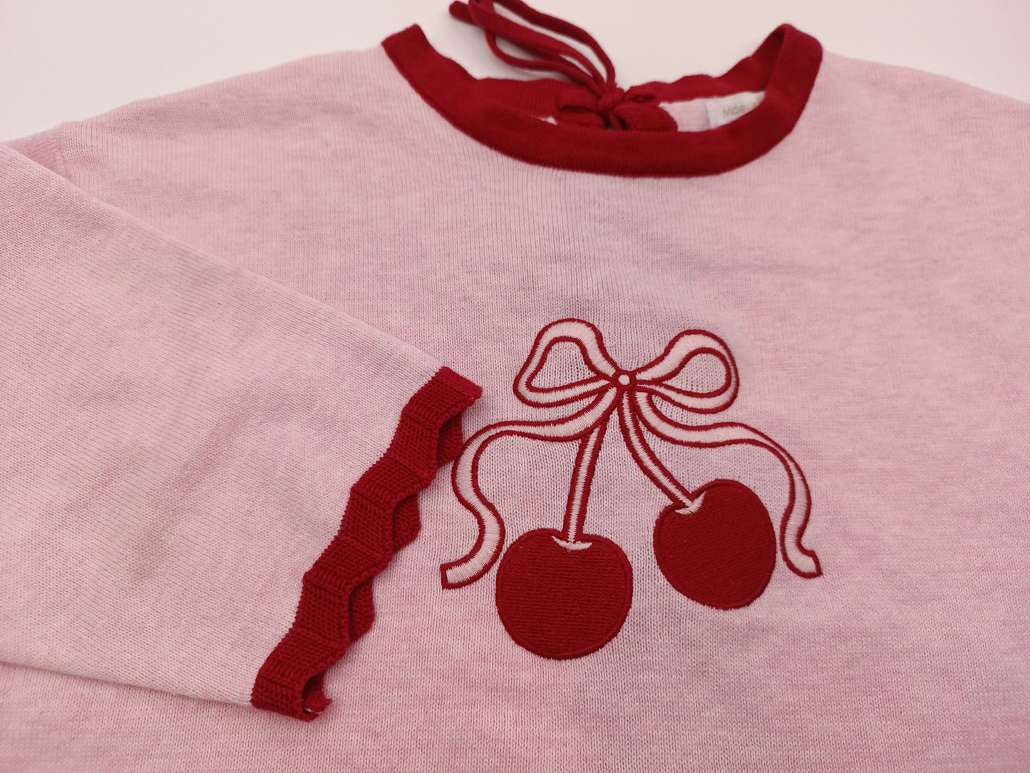 Cherry JUMPER | girls cherry tie back jumper