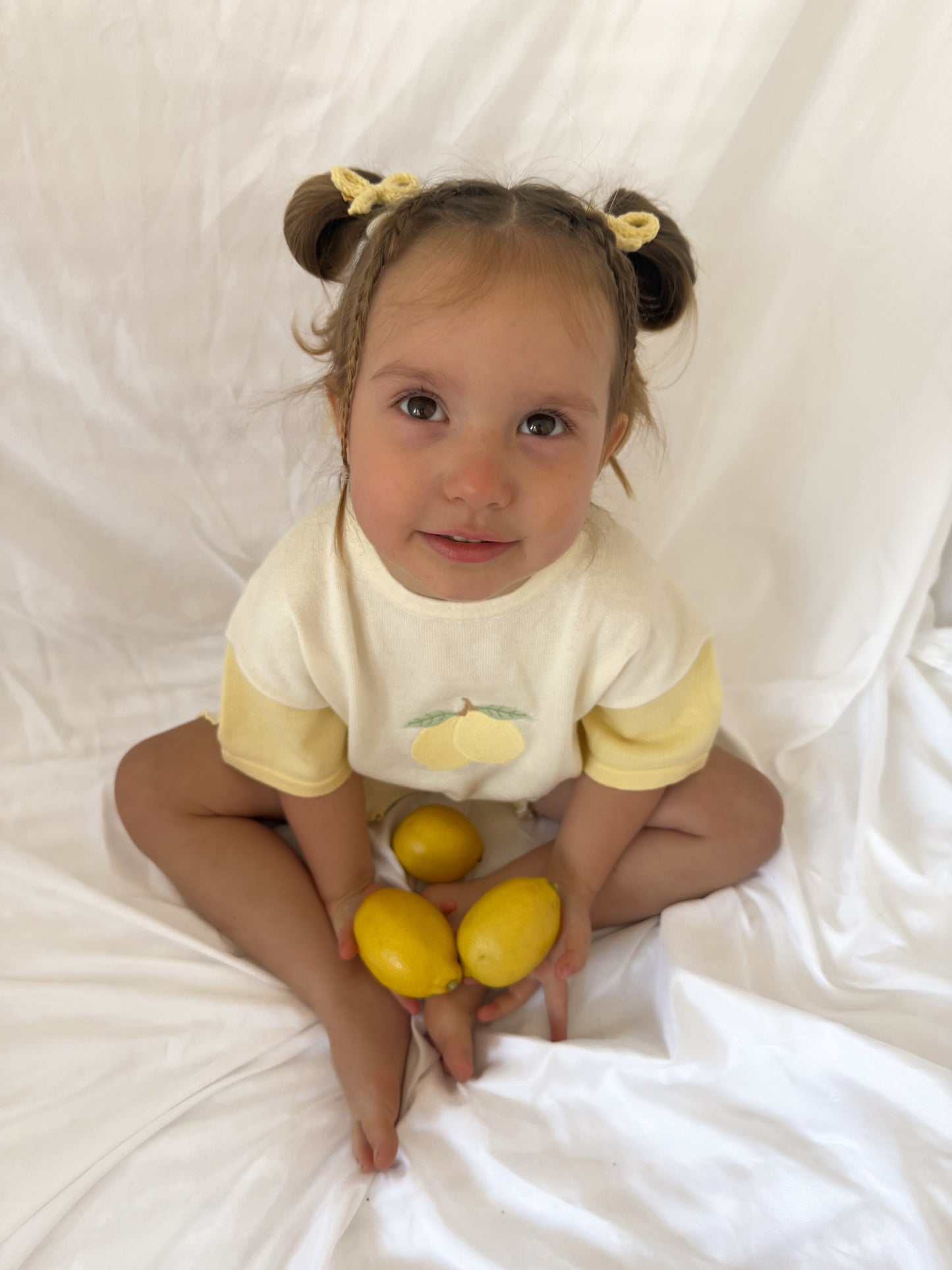 Lemon bike set | girls lemon oversized tee and cycle shorts