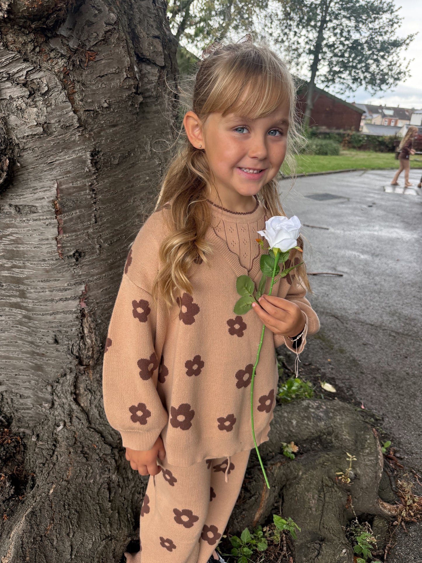 Marlow Bloom CARDIGAN | brown floral wrap cardigan