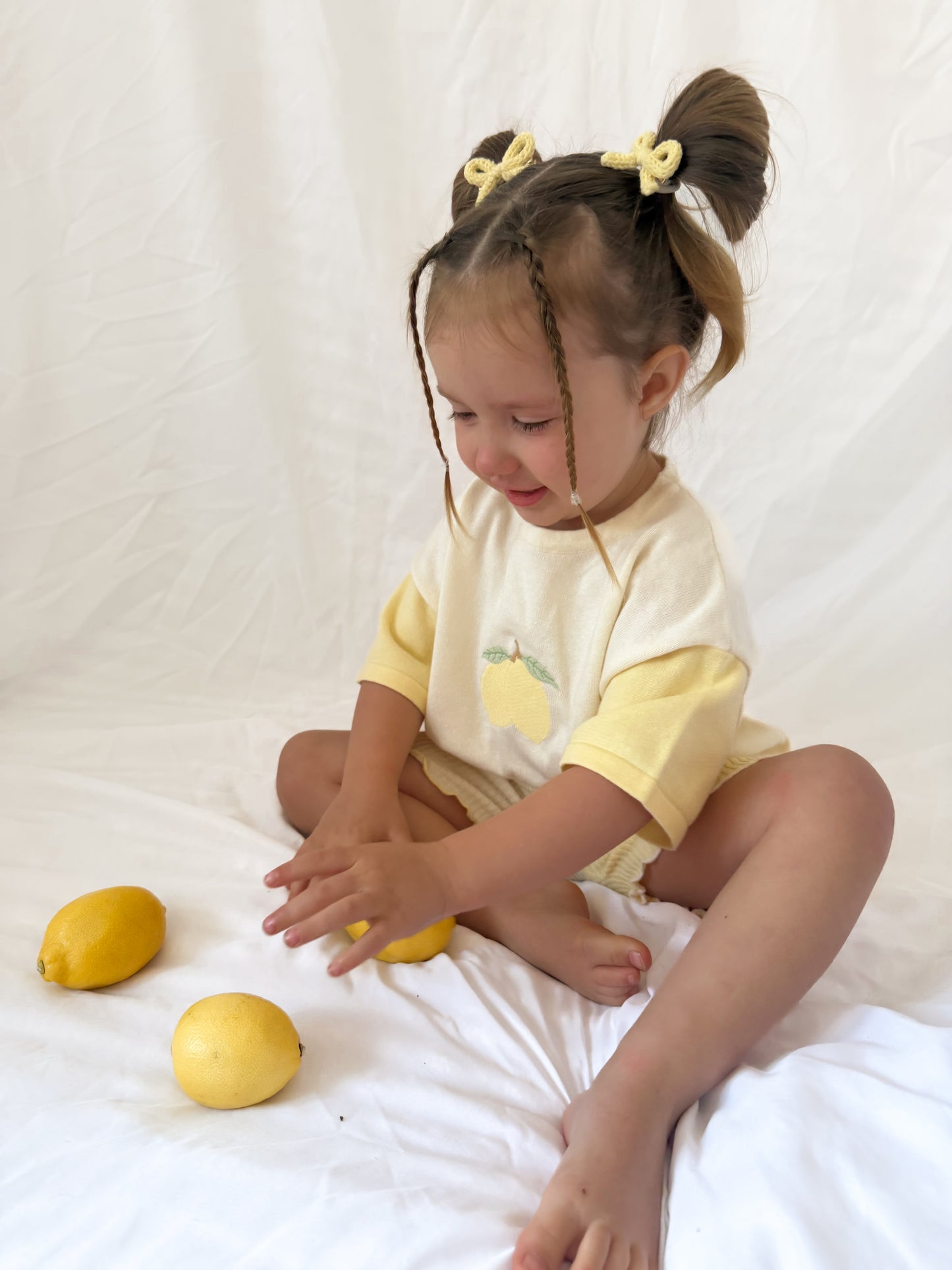 Lemon bike set | girls lemon oversized tee and cycle shorts